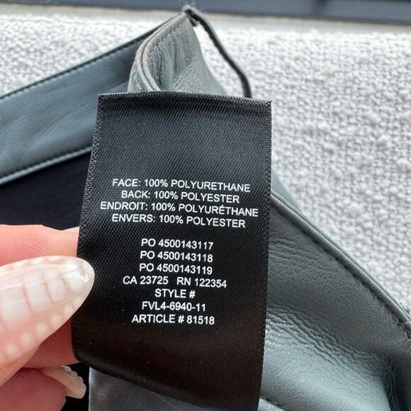 Aritzia Wilfred The Melina Faux Leather Pants Women Size 4 Straight Leg Grey - Picture 10 of 13